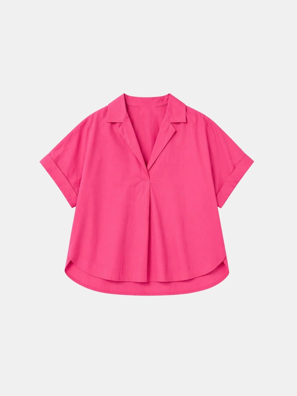 FRENCH CONNECTION
POPLIN POPOVER SHIRT | ELECTRIC PINK